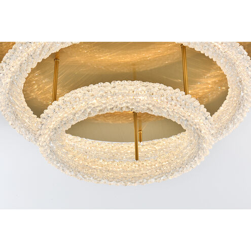 Bowen 2 Light 26 inch Satin Gold Flush Mount Ceiling Light