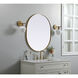 Asha 36 X 30 inch Brass Mirror in 30 x 36