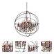 Geneva 18 Light 43.5 inch Dark Bronze Pendant Ceiling Light in Golden Teak, Urban Classic
