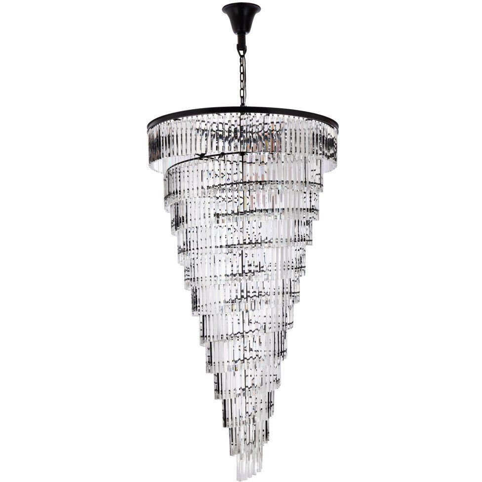 Sydney 58 Light 48 inch Matte Black Chandelier Ceiling Light