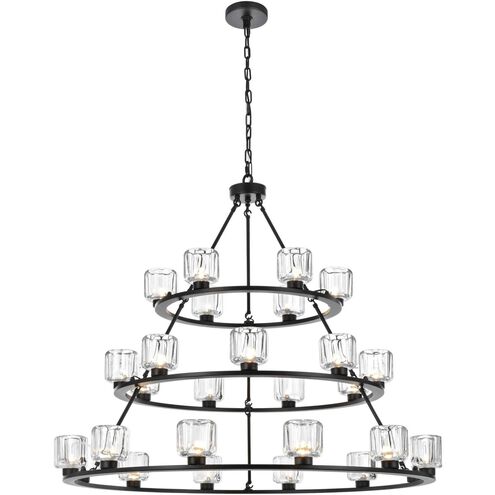 Cadence 27 Light 48 inch Black Chandelier Ceiling Light
