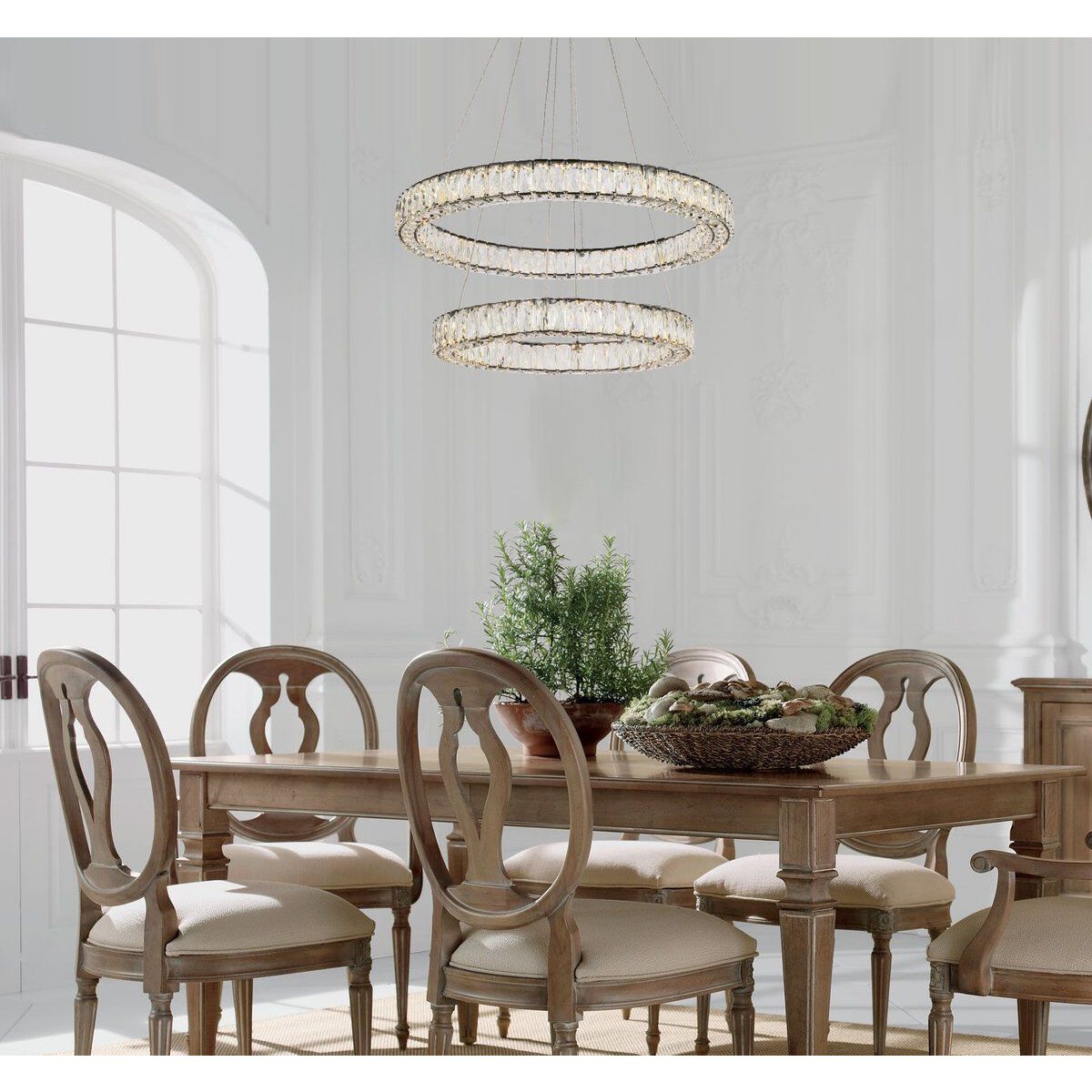 Monroe 2 Light 32 inch Black Chandelier Ceiling Light