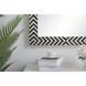 Oullette 36 X 20 inch Chevron Wall Mirror