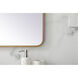 Evermore 36 X 27 inch Brass Mirror