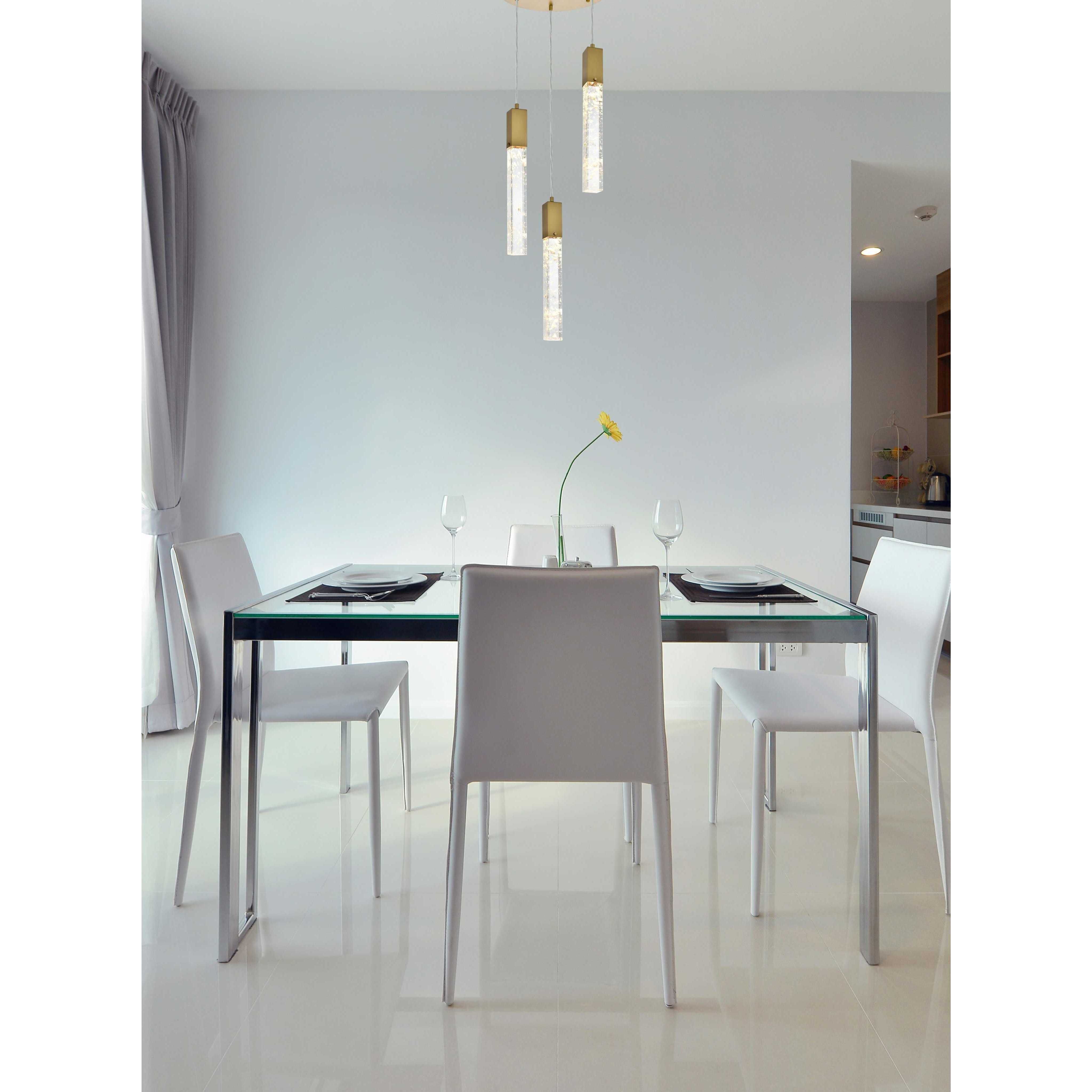 Aurora 3 Light 16 inch Satin Gold Chandelier Ceiling Light