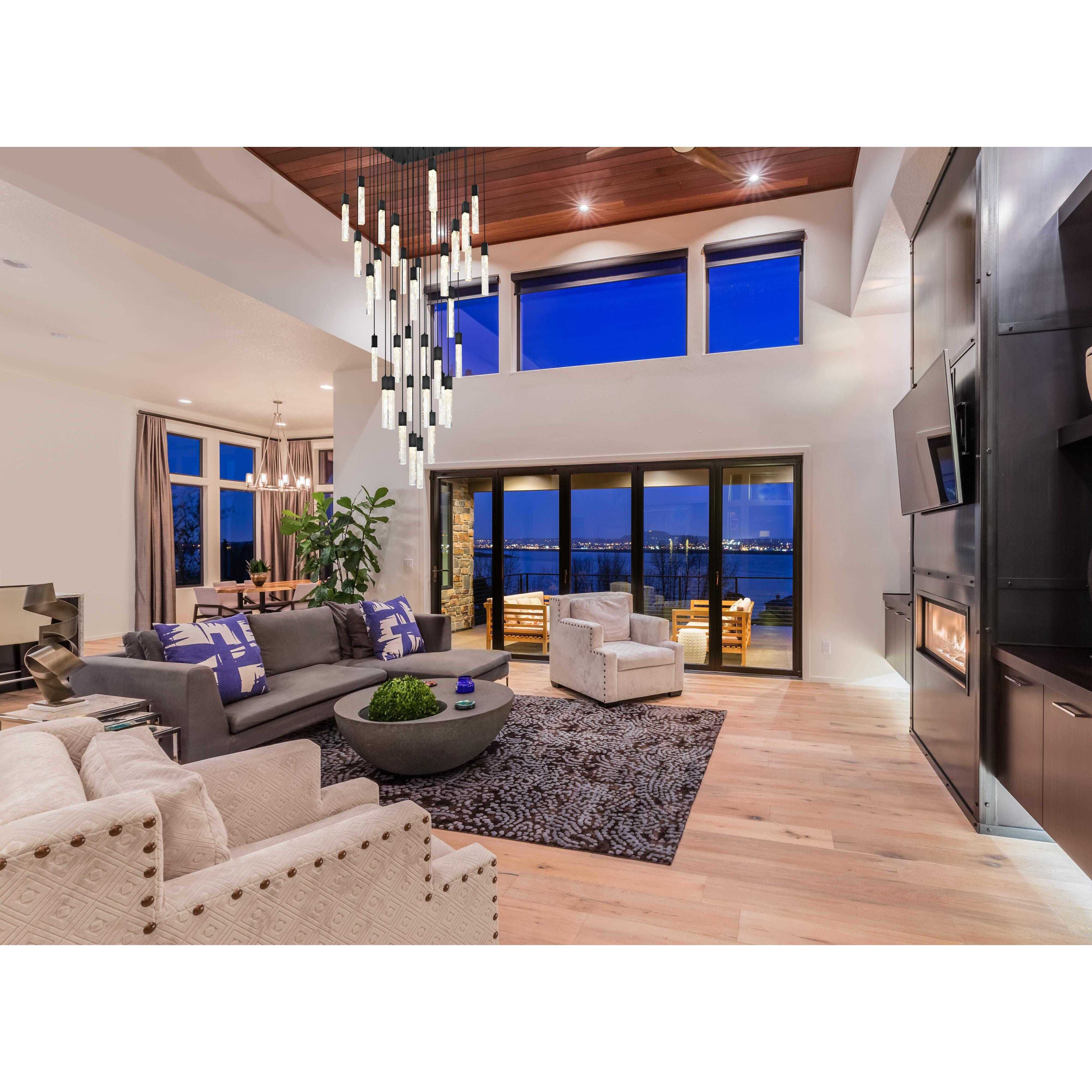 Aurora 36 Light 42 inch Black Chandelier Ceiling Light