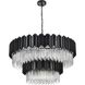 Willow 16 Light 40 inch Black Chandelier Ceiling Light