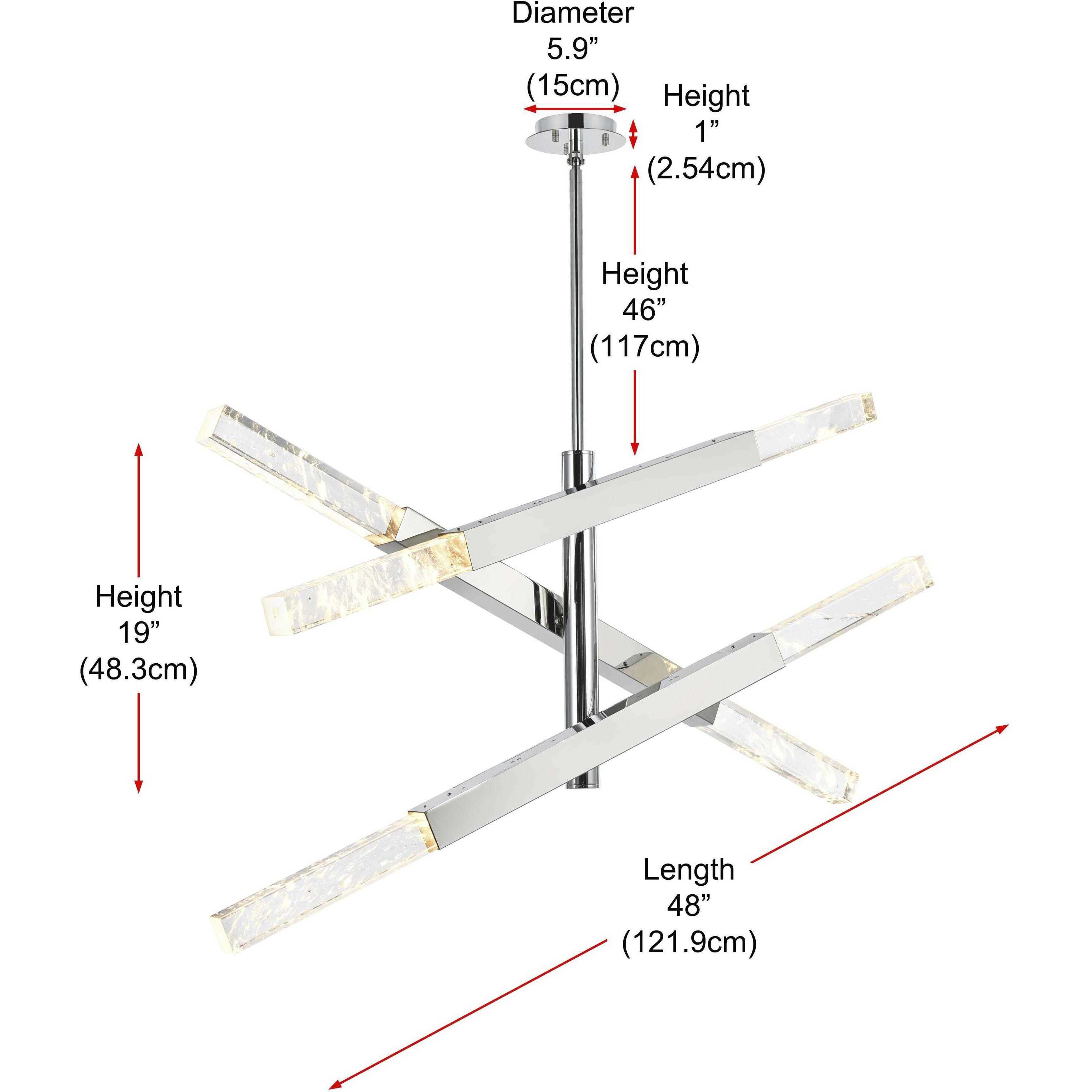 Ari 6 Light 10 inch Chrome Pendant Ceiling Light