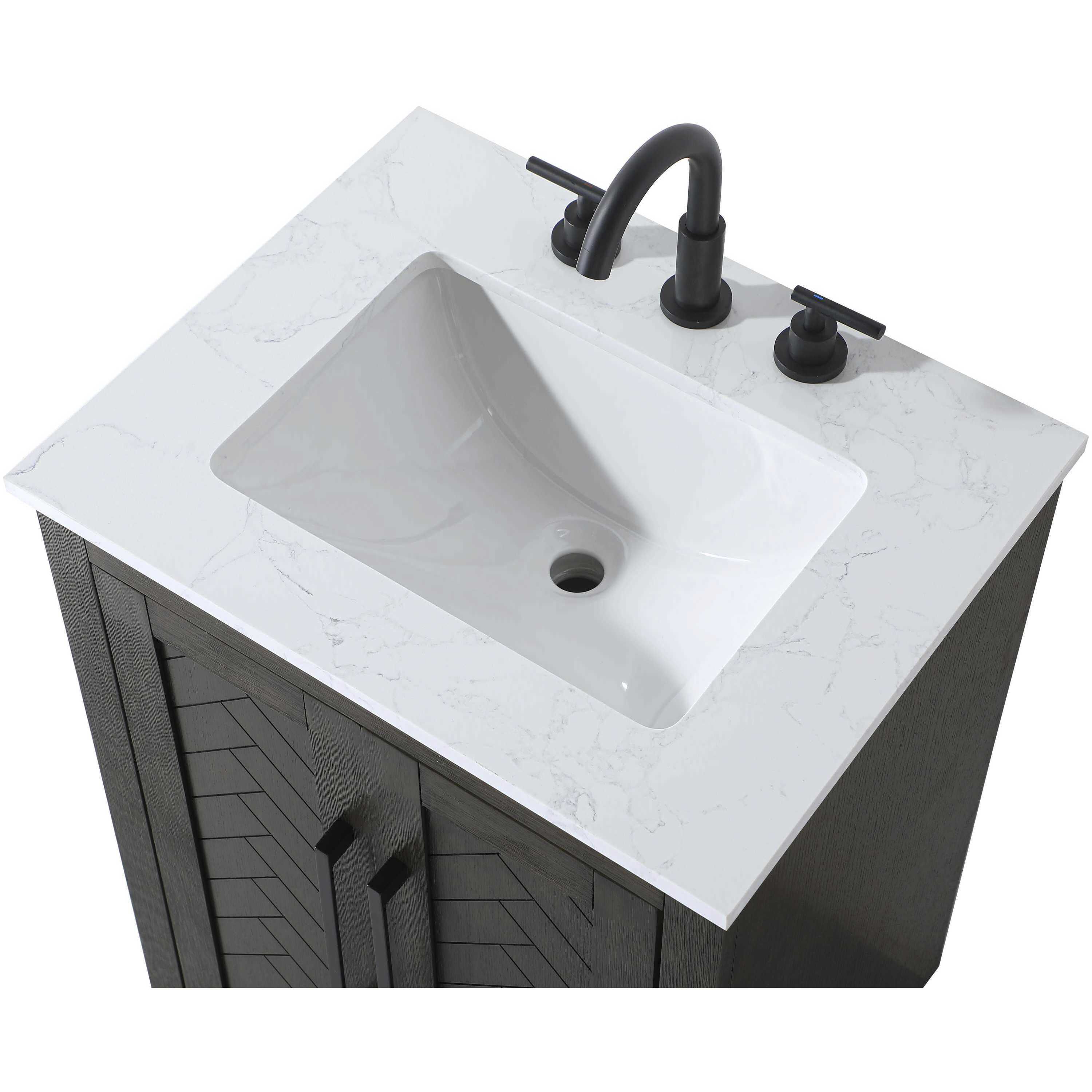 Chase 24 X 34 inch Chocolate Oak Bathroom Vanity Cabinet