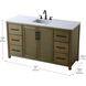 Alina 60 X 34 inch Hazel Oak Bathroom Vanity Cabinet