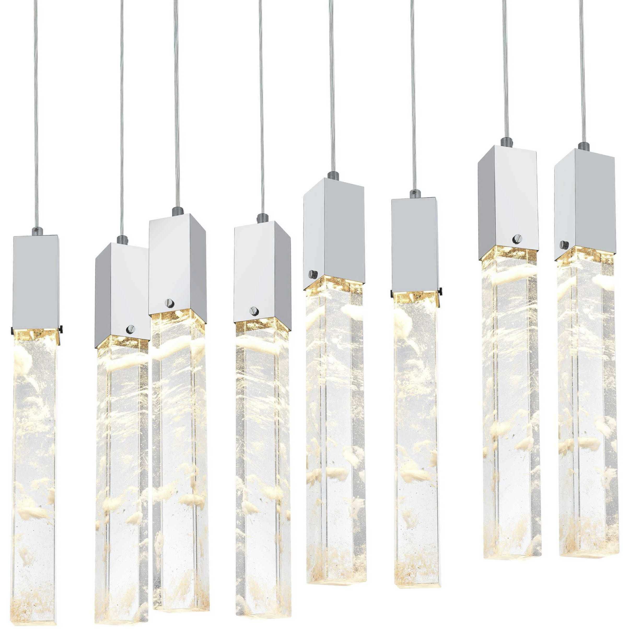 Aurora 8 Light 12 inch Chrome Pendant Ceiling Light