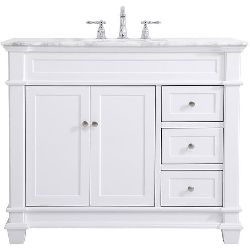Wesley 42 X 22 X 35 inch White Vanity Sink Set