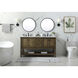 Metropolis 60 X 22 X 34 inch Driftwood Vanity Sink Set in Dark Walnut