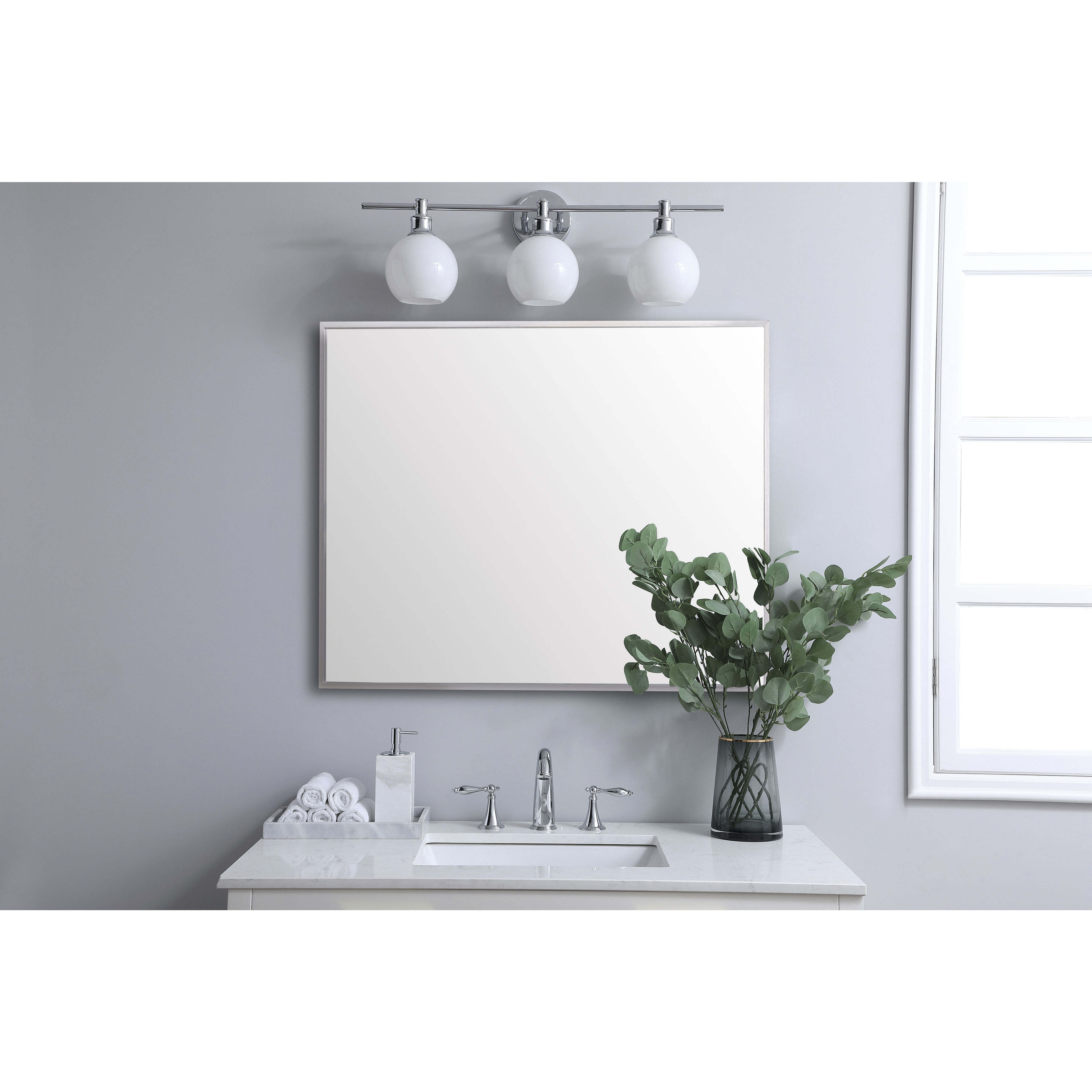 Grace 36 X 30 inch Silver Mirror