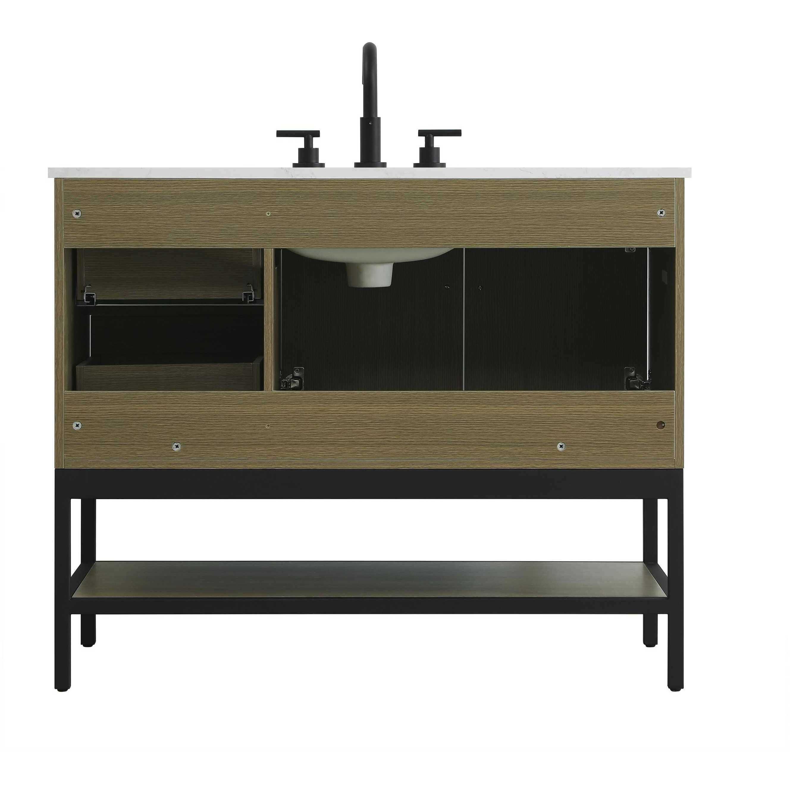 Lennox 42 X 34 inch Chestnut Brown Bathroom Vanity Cabinet