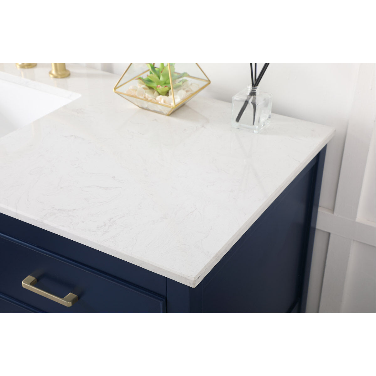 Sinclaire 60 X 22 X 34 inch Blue Vanity Sink Set