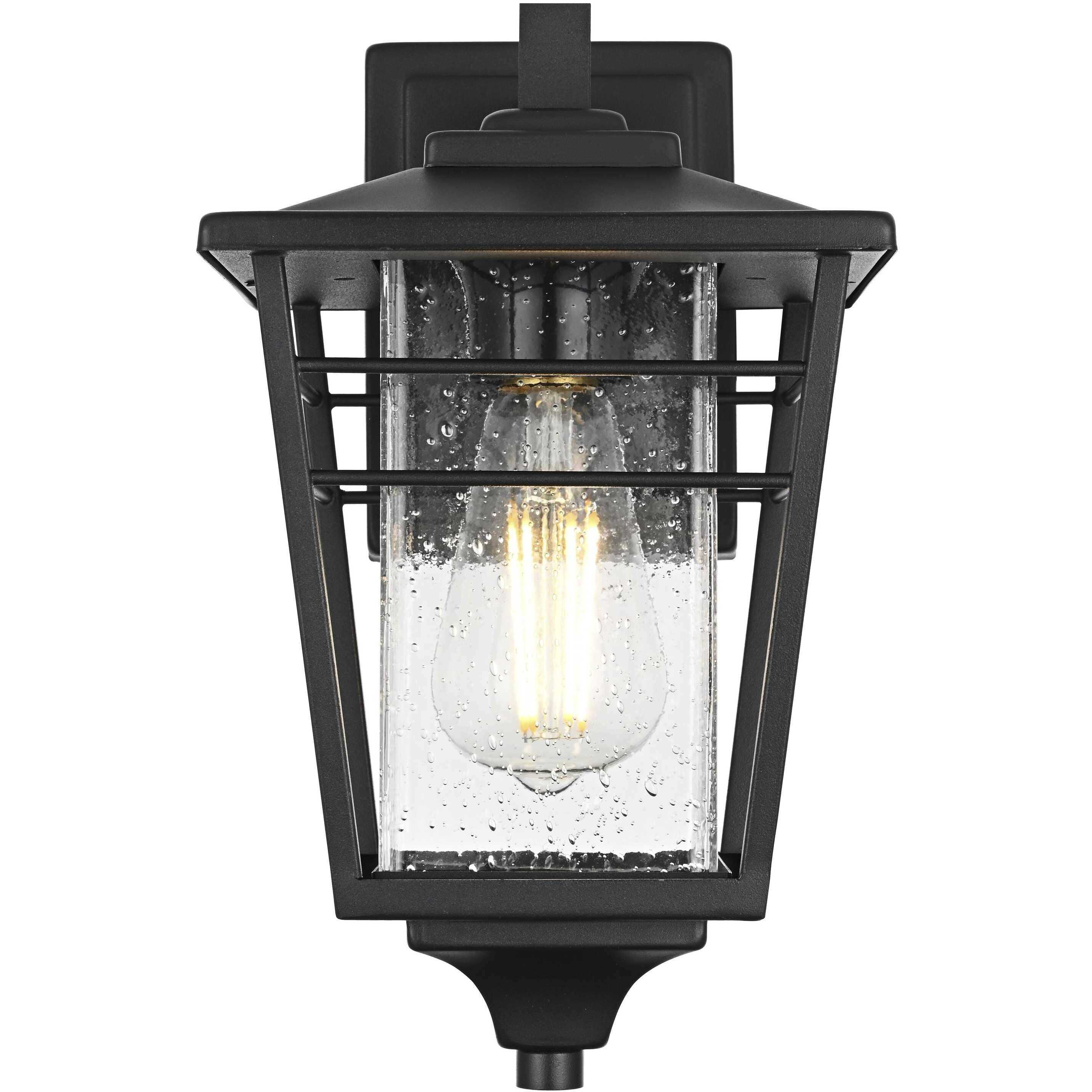 Croskey 1 Light 12.5 inch Black Outdoor Wall Sconce