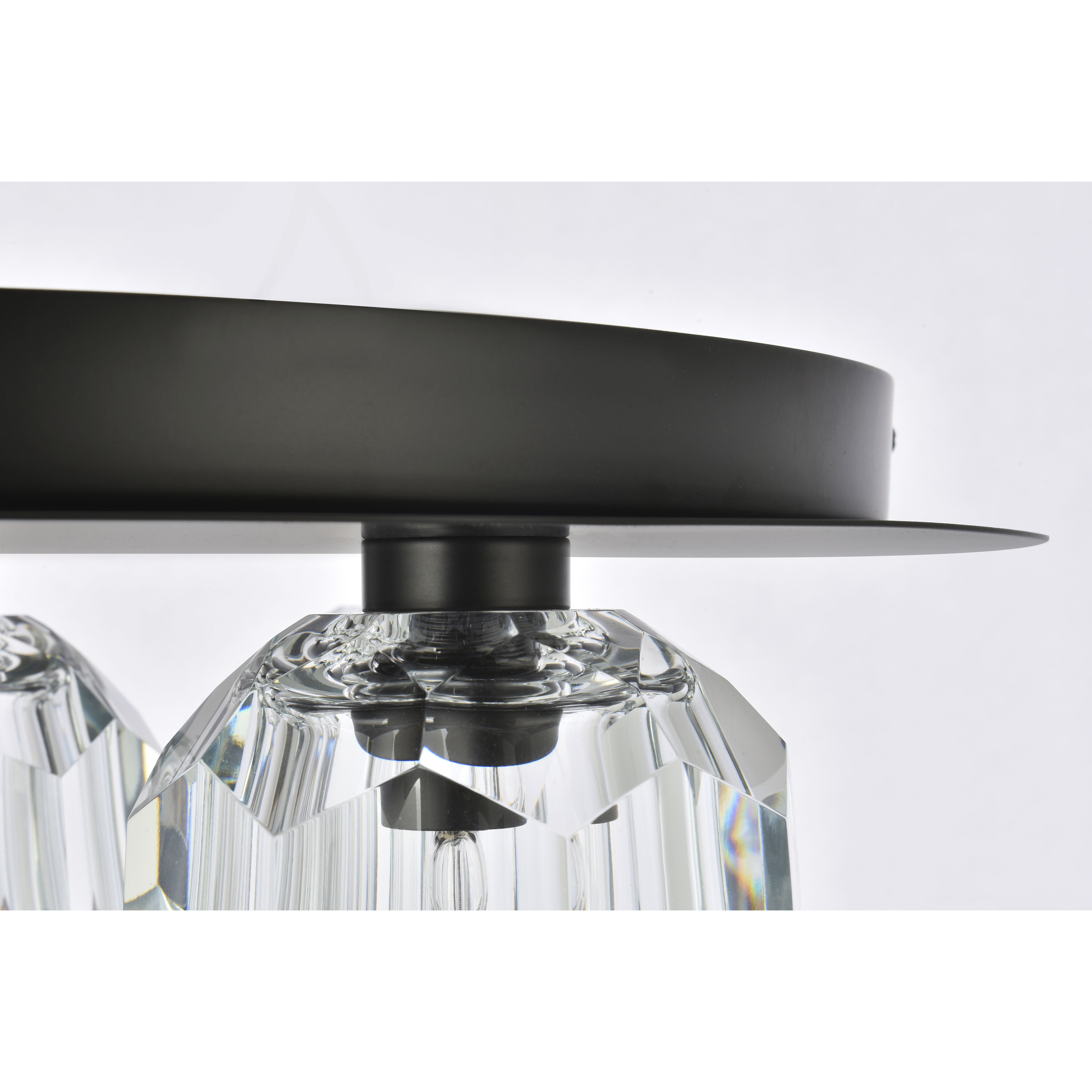 Graham 5 Light 16 inch Black Flush Mount Ceiling Light