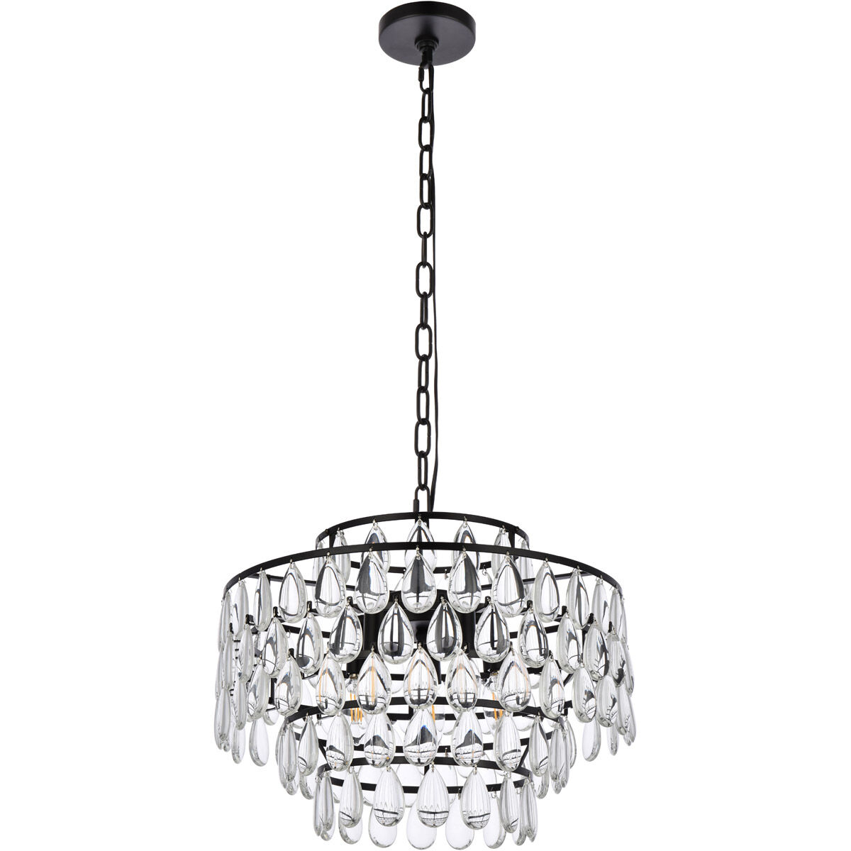 Mila 5 Light 18 inch Black Pendant Ceiling Light