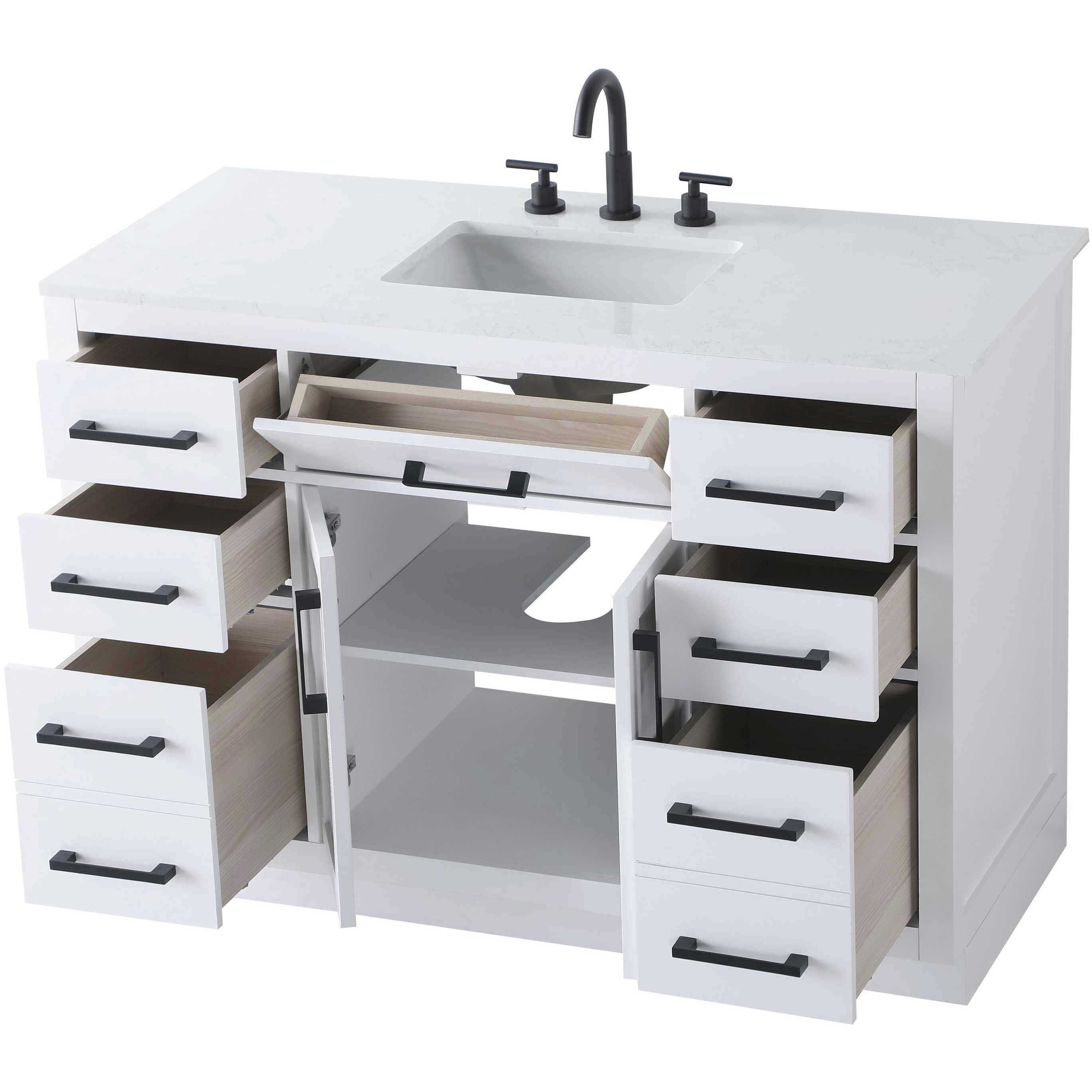 Alden 48 X 35 inch White Bathroom Vanity Cabinet