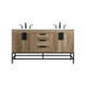 Eugene 60 X 22 X 33.5 inch Natural Oak Vanity Sink Set