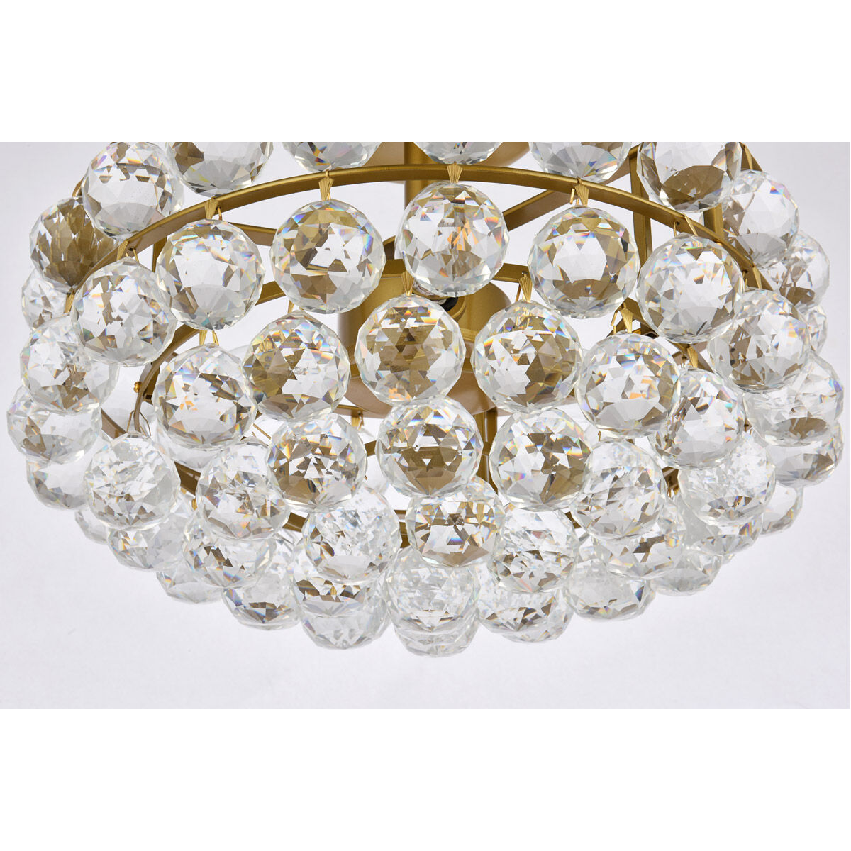 Savannah 3 Light 14 inch Brass Flush Mount Ceiling Light