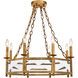 Exeter 8 Light 26 inch Golden Iron Chandelier Ceiling Light, Urban Classic