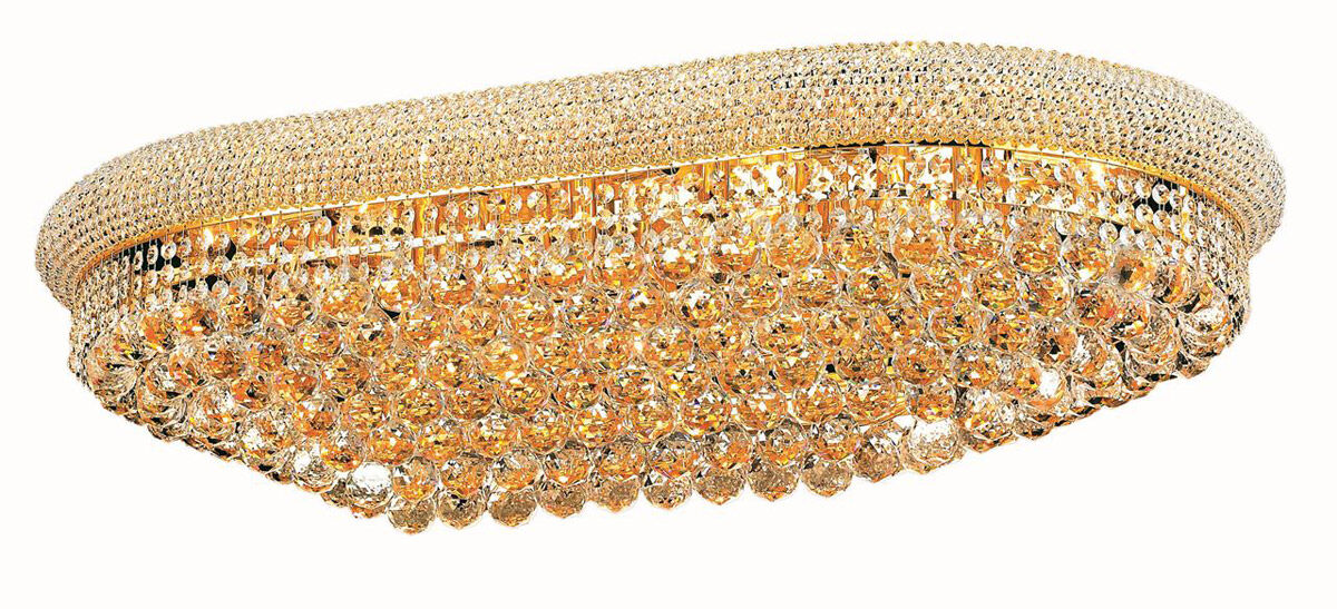 Primo 24 Light 24 inch Gold Flush Mount Ceiling Light in Royal Cut