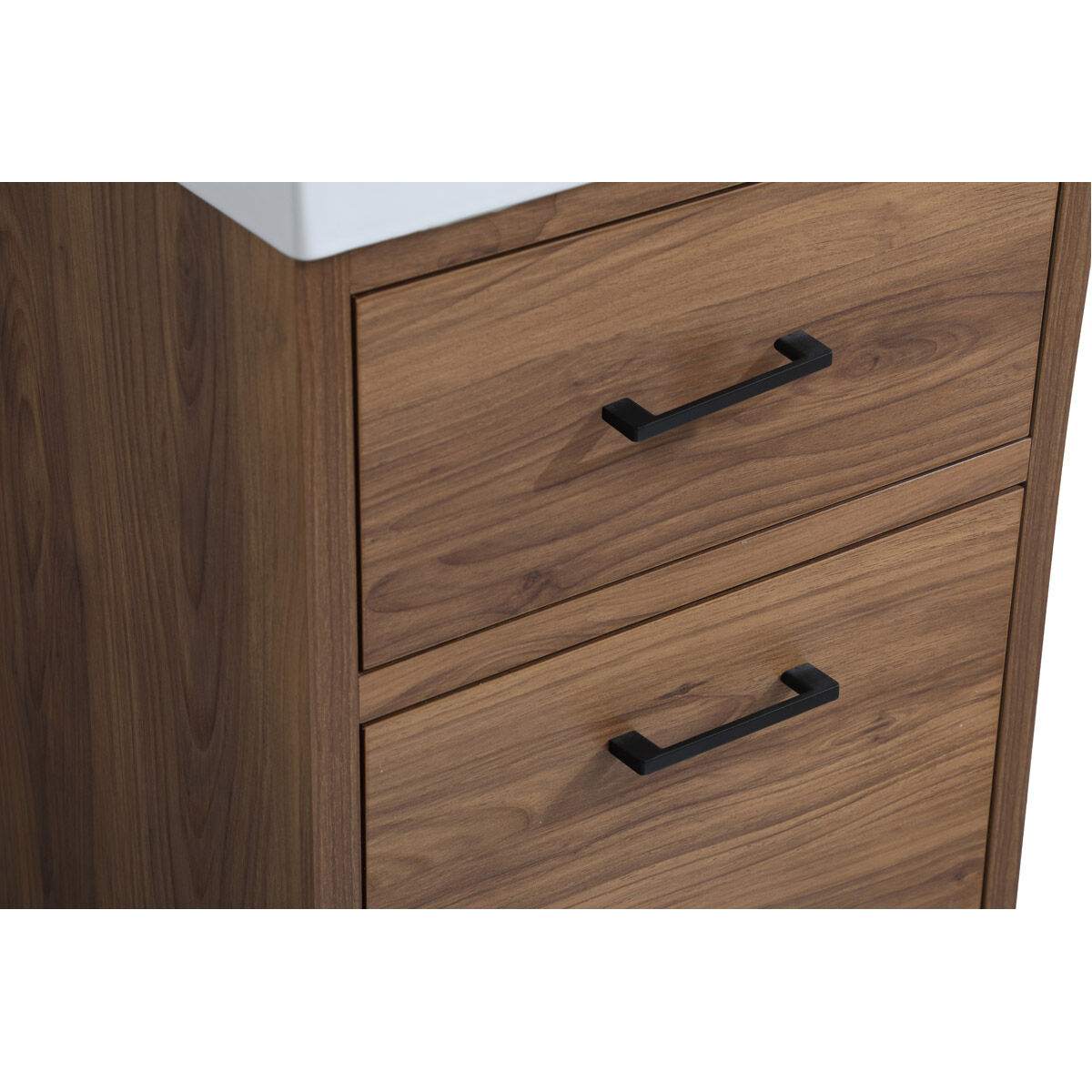 Boise 18.11 X 18.11 X 33.46 inch Walnut Brown and Black Vanity Sink Set