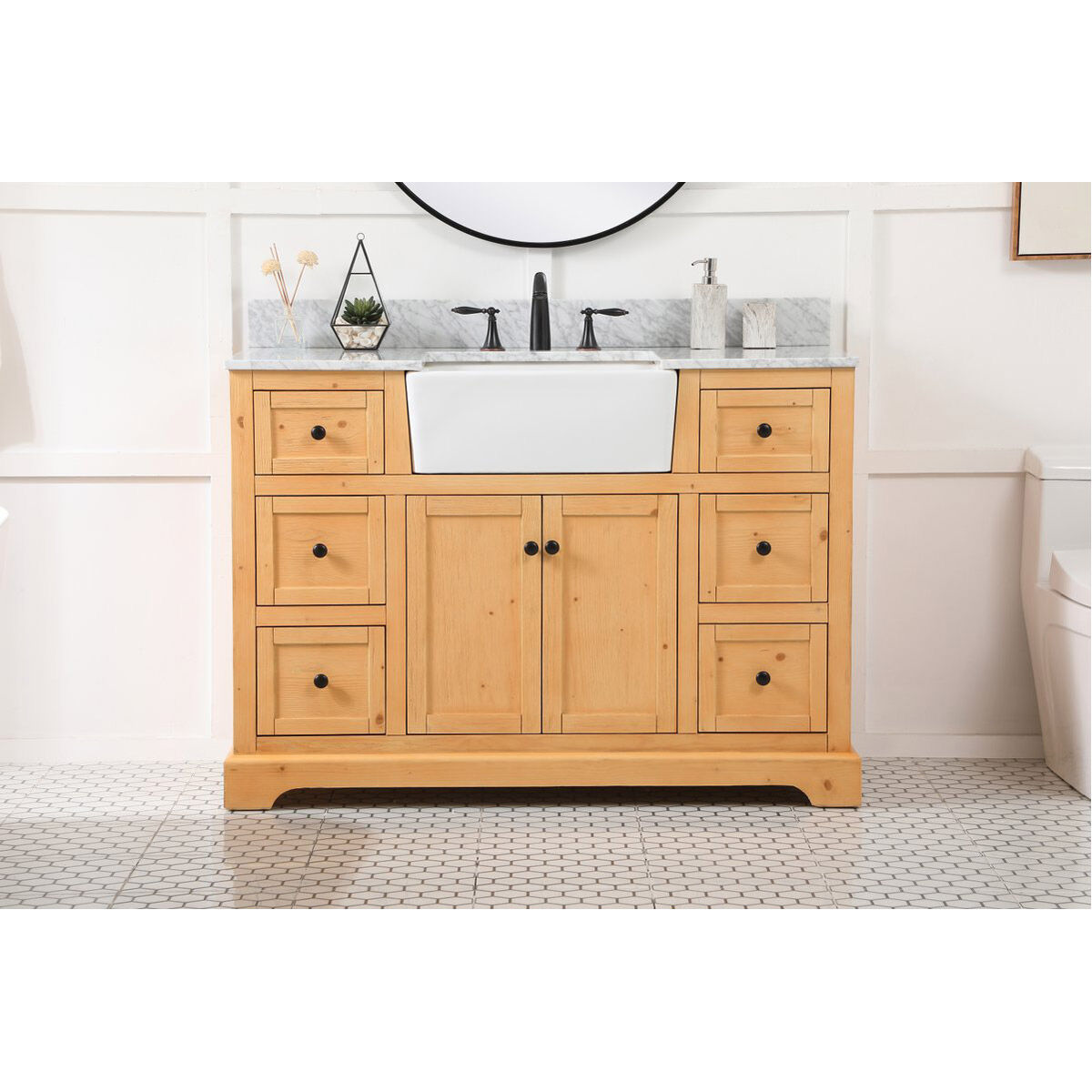 Franklin 48 X 22 X 34.75 inch Natural Wood Bathroom Vanity Cabinet