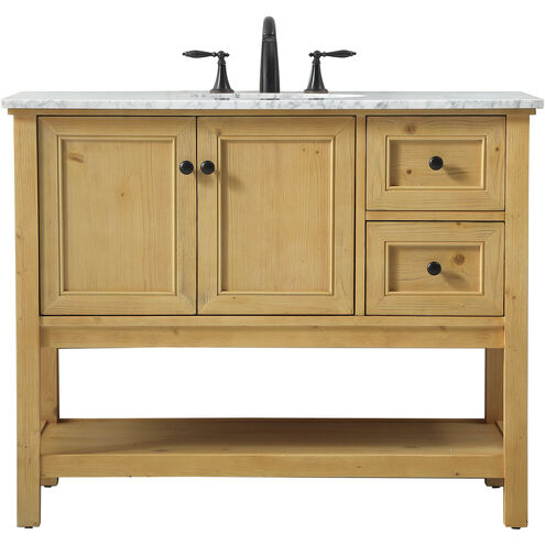 Metropolis 42 X 22 X 34 inch Natural Wood Vanity Sink Set