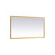Pier 36 X 18 inch Brass LED Mirror
