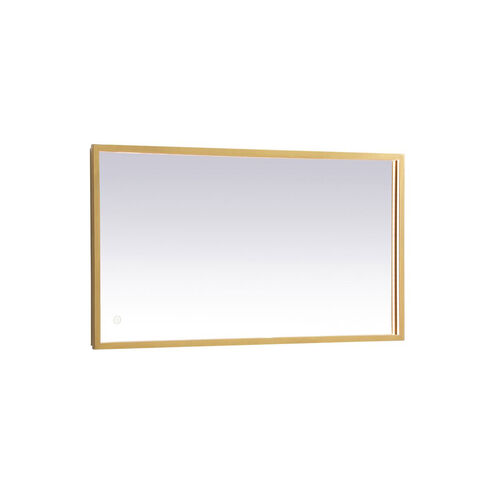 Pier 36 X 18 inch Brass LED Mirror