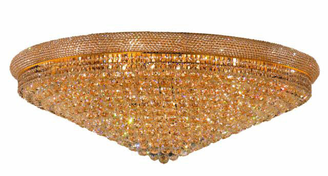 Primo 33 Light 48 inch Gold Flush Mount Ceiling Light in Royal Cut
