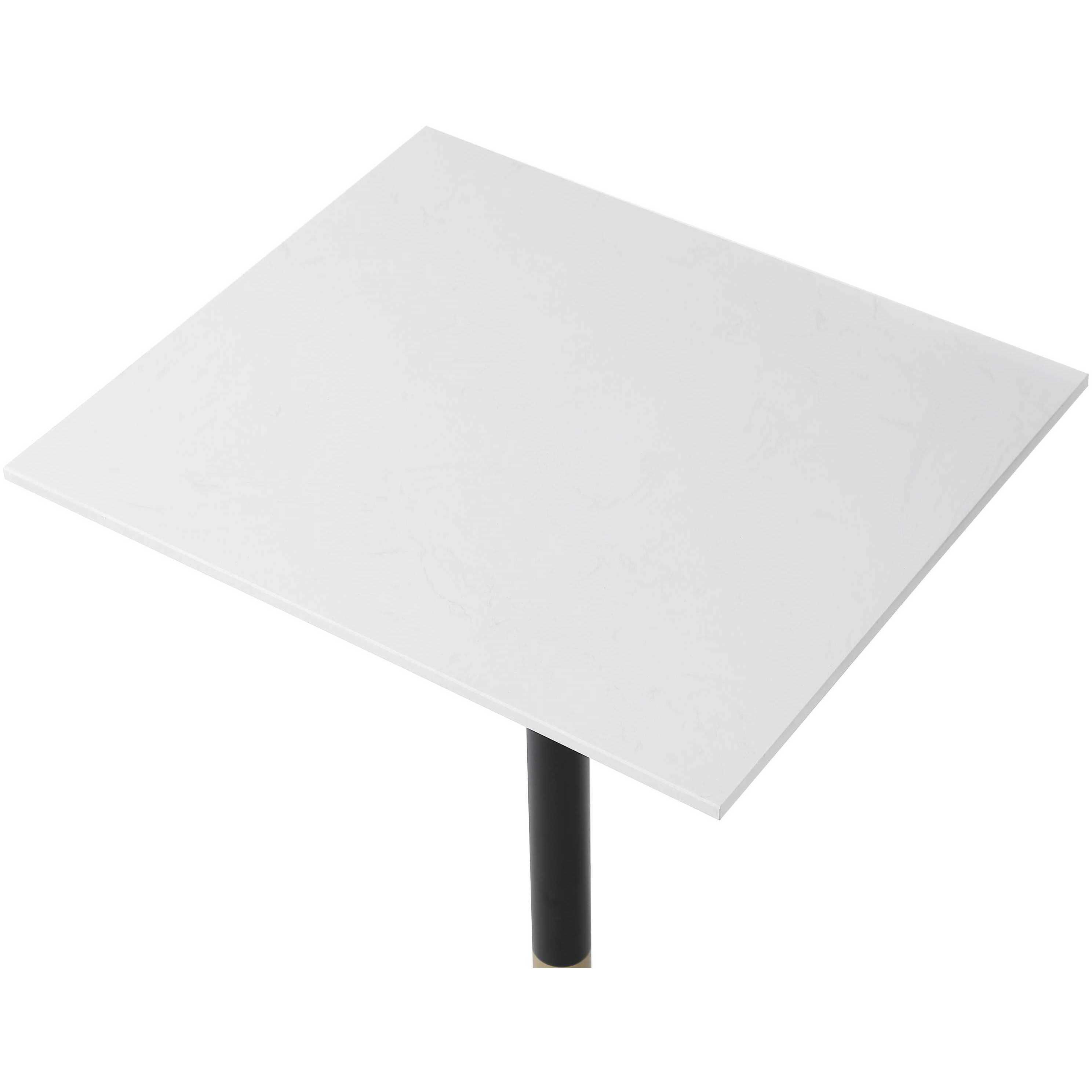 Ronan 39.5 X 28 inch White and Gold Pub Table