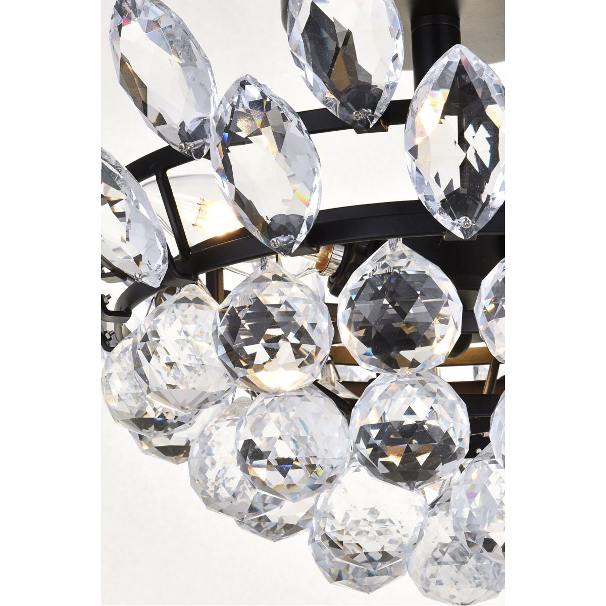 Emilia 3 Light 14 inch Black Flush Mount Ceiling Light