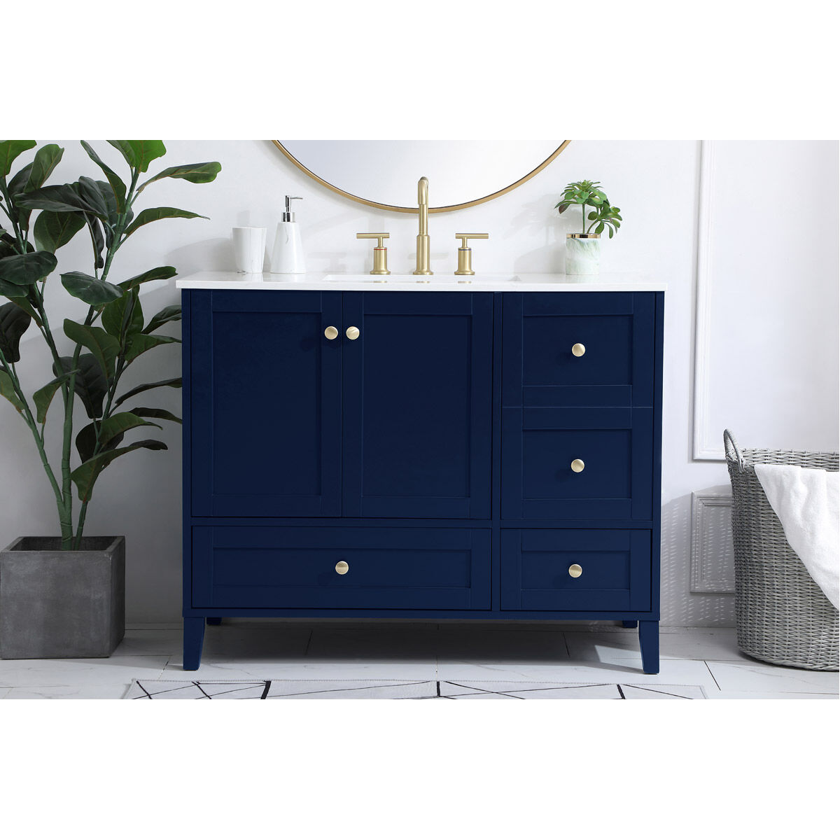 Sommerville 42 X 22 X 34 inch Blue Vanity Sink Set