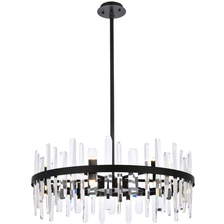 Serena 16 Light 32 inch Black Chandelier Ceiling Light