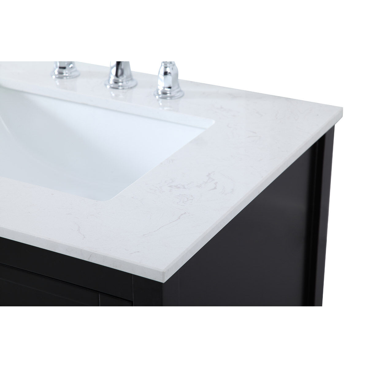 Theo 72 X 22 X 34 inch Black Vanity Sink Set