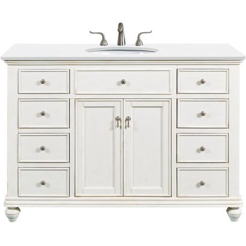 Otto 48 X 21 X 35 inch Antique White Vanity Sink Set