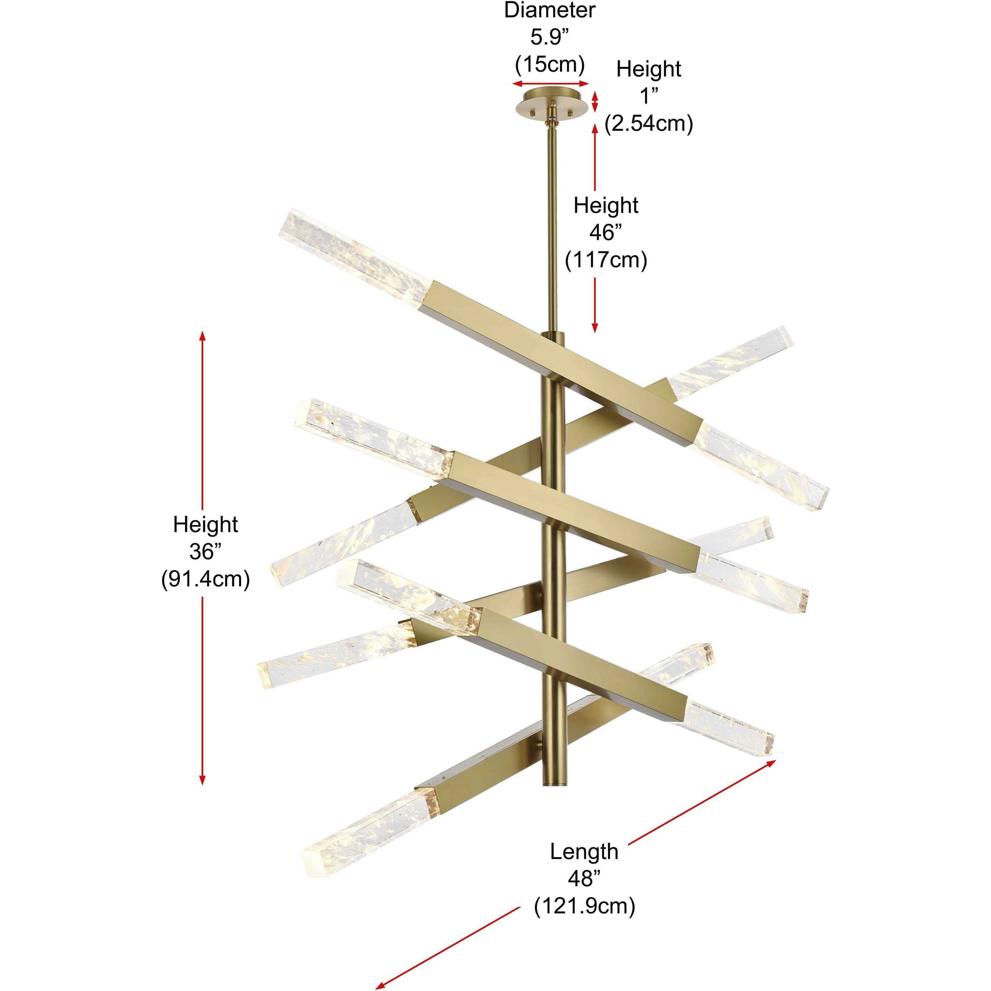 Ari 12 Light 17.5 inch Satin Gold Pendant Ceiling Light