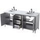 Millie 72 X 35 inch Grey Bathroom Vanity Cabinet