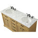 Americana 60 X 22 X 35 inch Natural Wood Vanity Sink Set