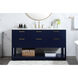 Larkin 60 X 22 X 34 inch Blue Vanity Sink Set in 1