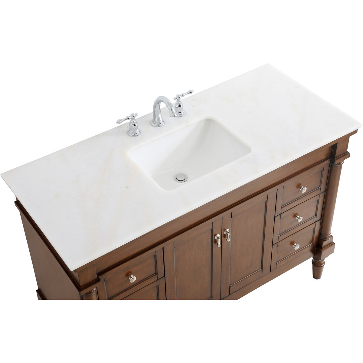 Lexington 48 X 21.5 X 35 inch Walnut Vanity Sink Set