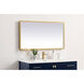 Pier 36 X 18 inch Brass LED Mirror