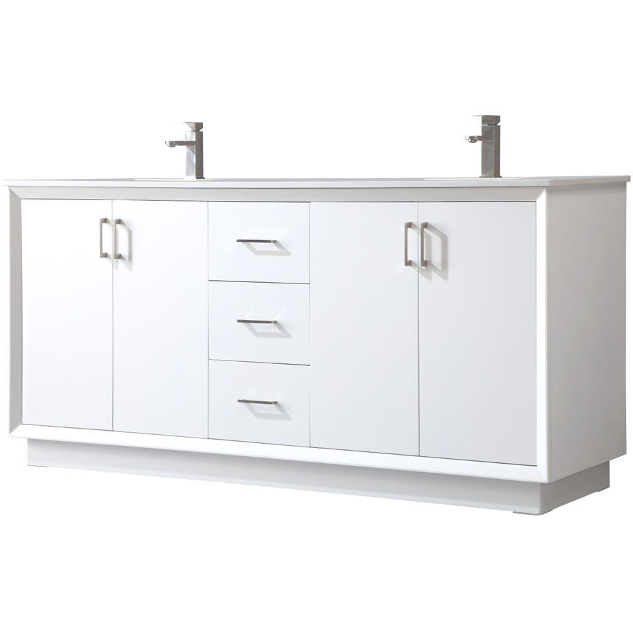 Hayes 72 X 22 X 35 inch White Vanity Sink Set