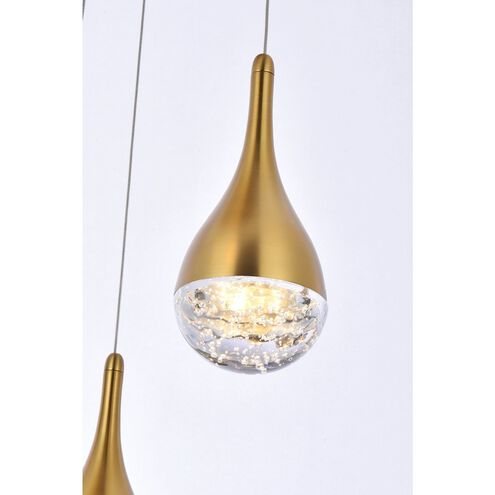 Amherst 9 Light 24 inch Satin Gold Chandelier Ceiling Light