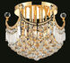 Corona 6 Light 16 inch Gold Flush Mount Ceiling Light in Royal Cut