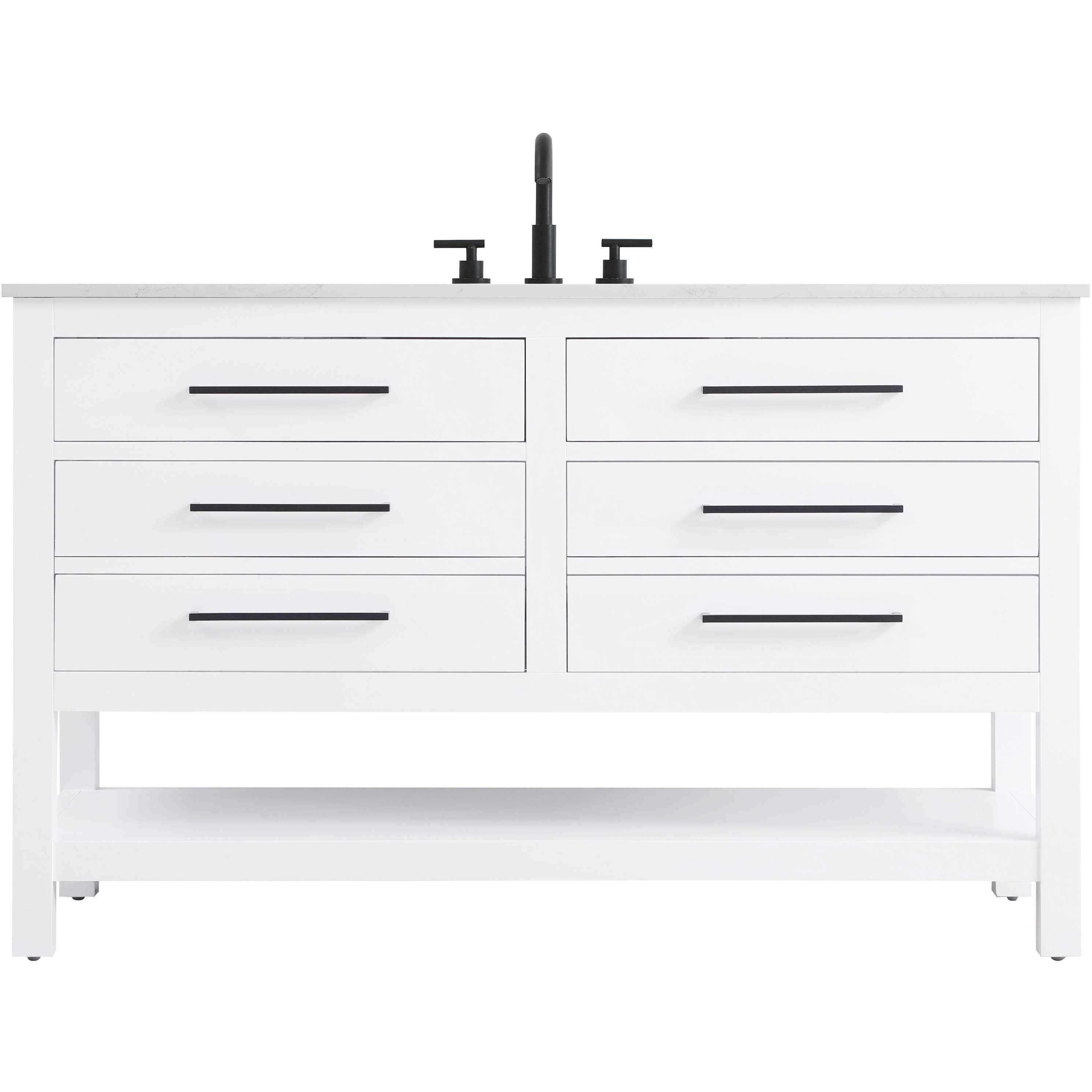 Karson 54 X 34 inch White Bathroom Vanity Cabinet